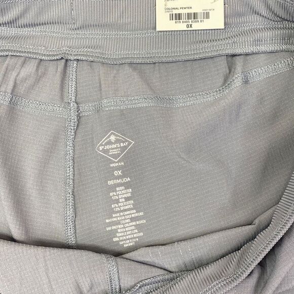 NWT Men’s Bermuda Short 0X Mid Rise Easy Fit Colonial Pewter Elastic Tie Waist - Picture 4 of 4